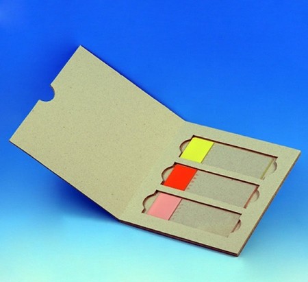Objektglassmappe i papp for 3 glass, pakke av 500 stk.