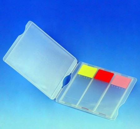 Objektglassmappe i plast for 3 glass, pakke av 1000 stk.